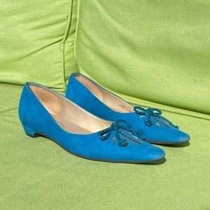 Talbots turquoise flats, size 5